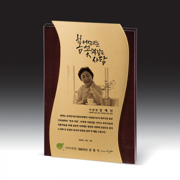 우드금속 상패 HB-7383G